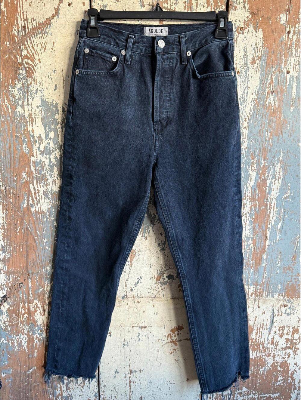 Agolde jeans Riley, raw hem, button fly size 24
